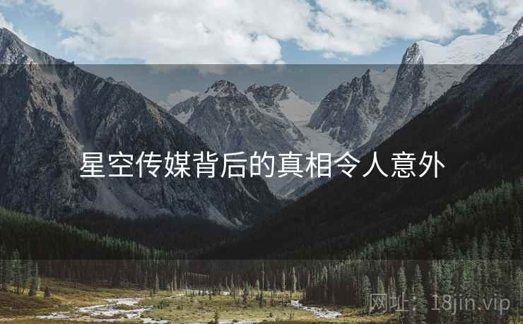 星空传媒背后的真相令人意外