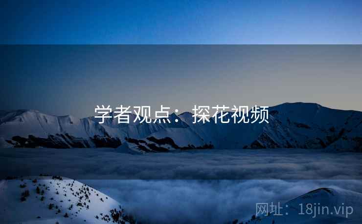 学者观点：探花视频